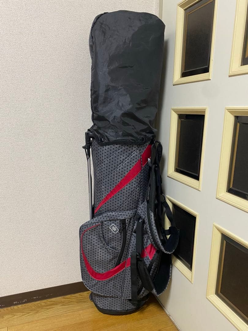ゴルフ スタンドバッグ オジオ（OGIO）グレー　赤　８分割