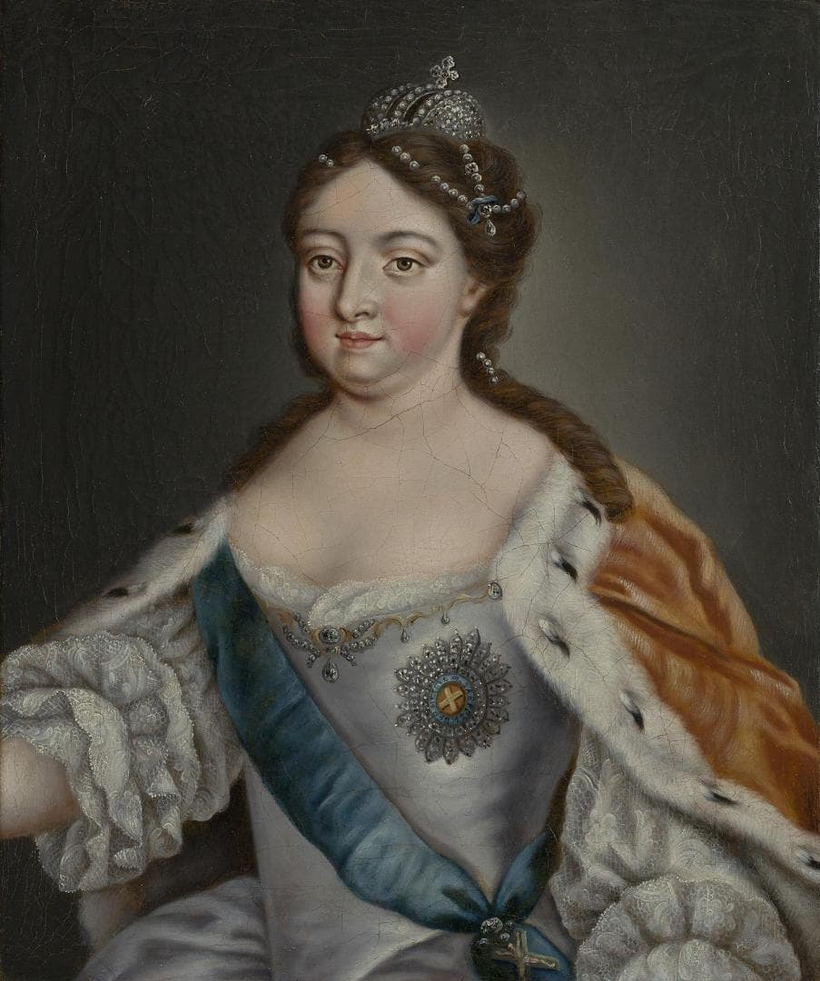 最終発行年 1740年ロシア・アンナ・イヴァノヴ・ルーブル銀貨 NGC53