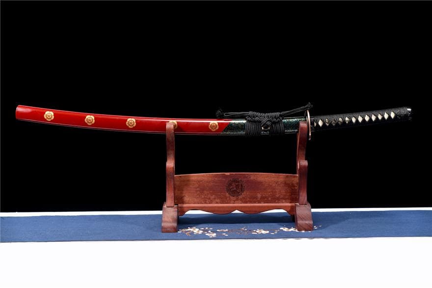 【莫仙】石洗模様スチールコイル模様武士刀 日本刀 模造刀 居合刀
