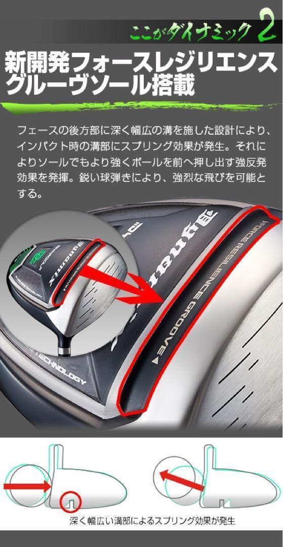 【ヘッドのみ】使えば高反発状態の適合究極反発力の飛び! ダイナミクス ドライバー