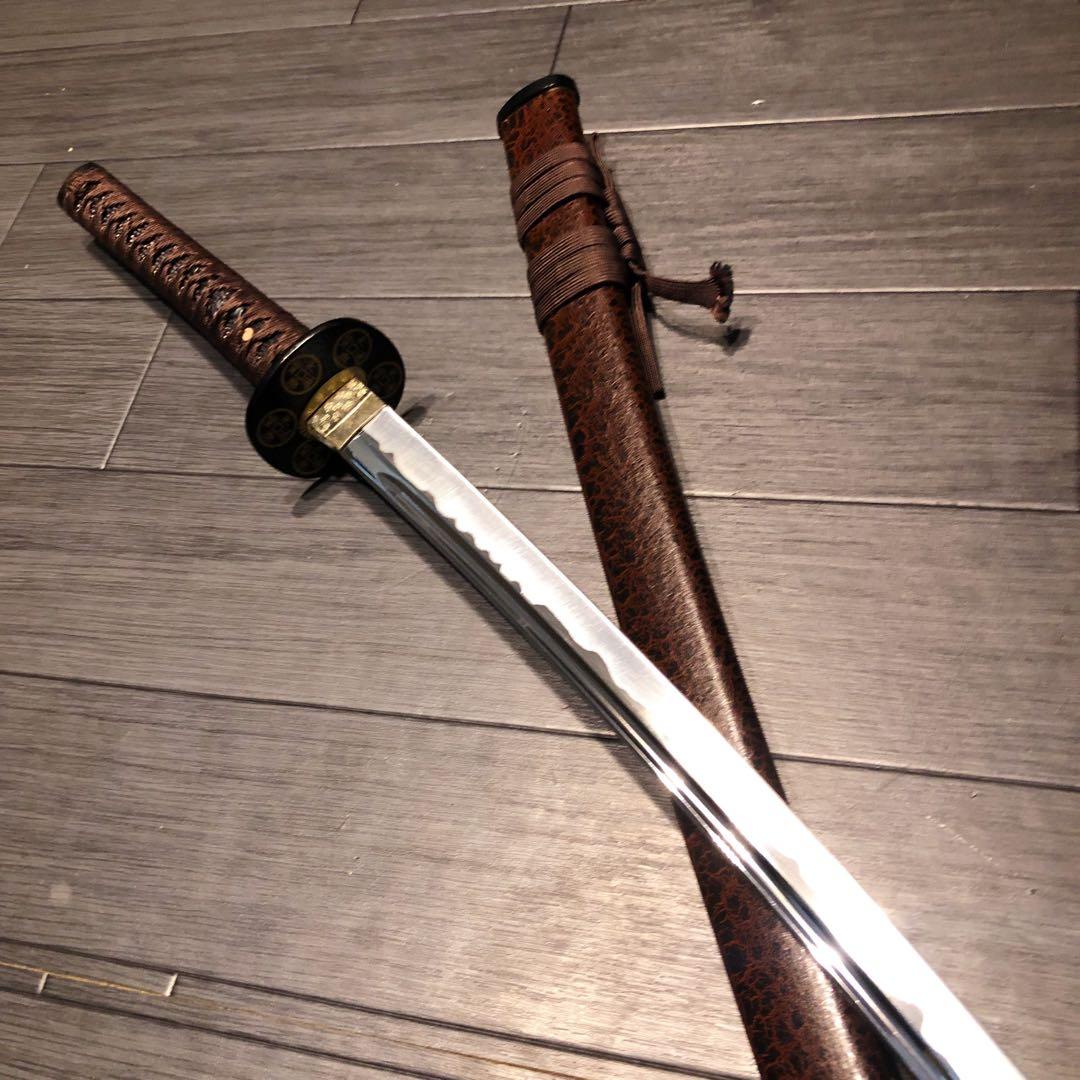 高級模造刀　刀　樋入り刀身　優波紋　本格居合刀