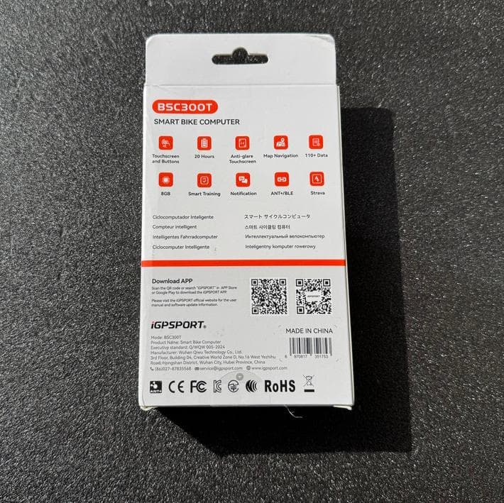 新品未開封【IGPSPORT】BSC300T型サイコン（タッチスクリーン搭載）