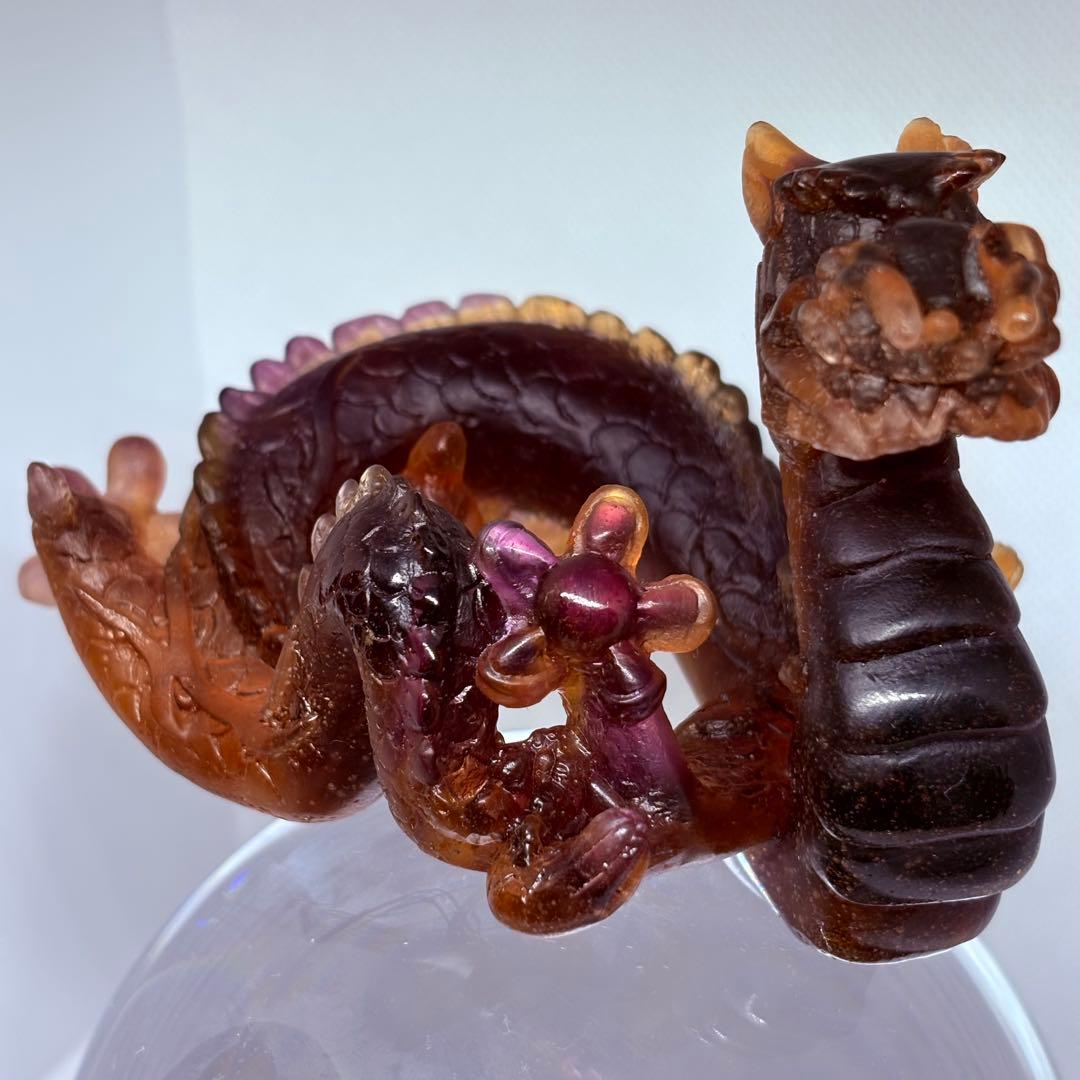 ドームフランス 本体新品同様 竜 龍 辰 ドラゴン 水晶玉 クリスタルガラス