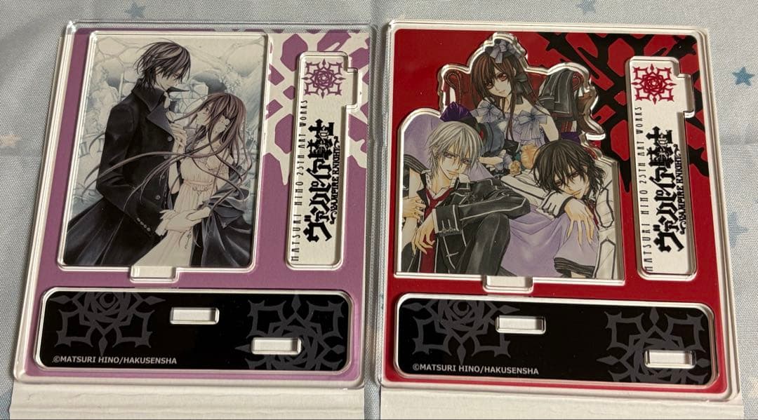 樋野まつり原画展 ヴァンパイア騎士 アクリルスタンド、 A6クリアファイル 7点