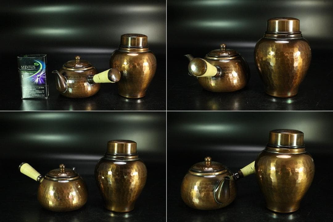 煎茶 銅製 茶器揃 共箱(K-XA866)