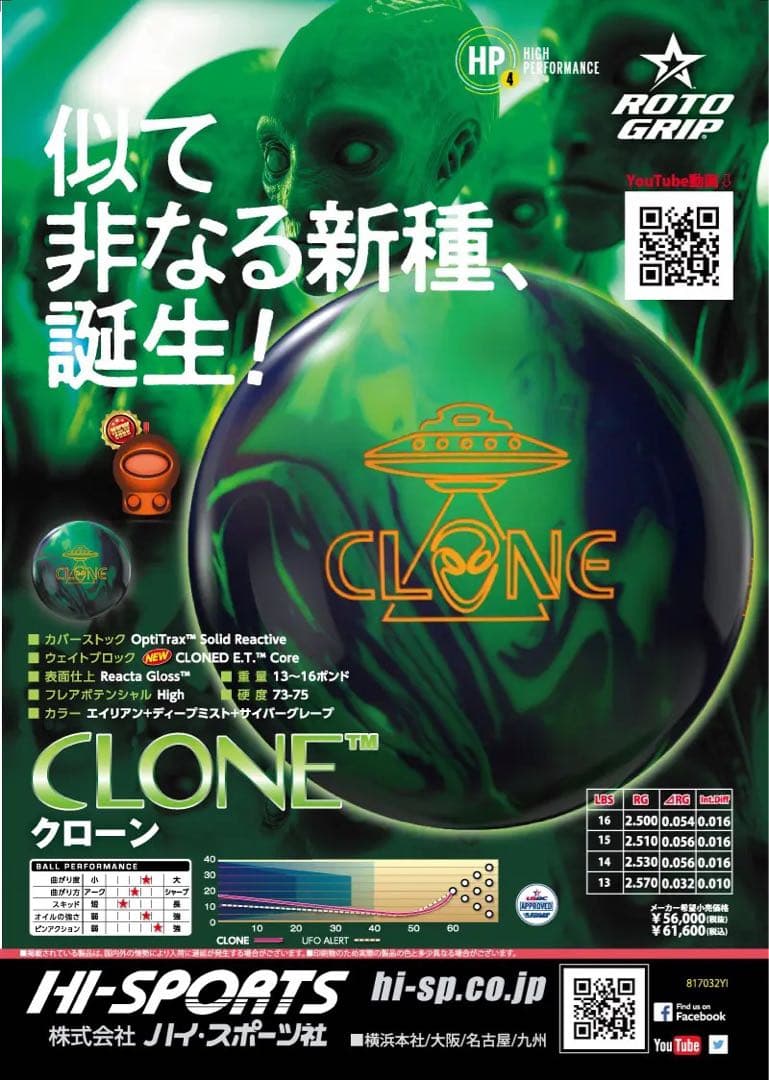 送料込み【新品】クローン　ロトグリップ　15ポンド3オンス5