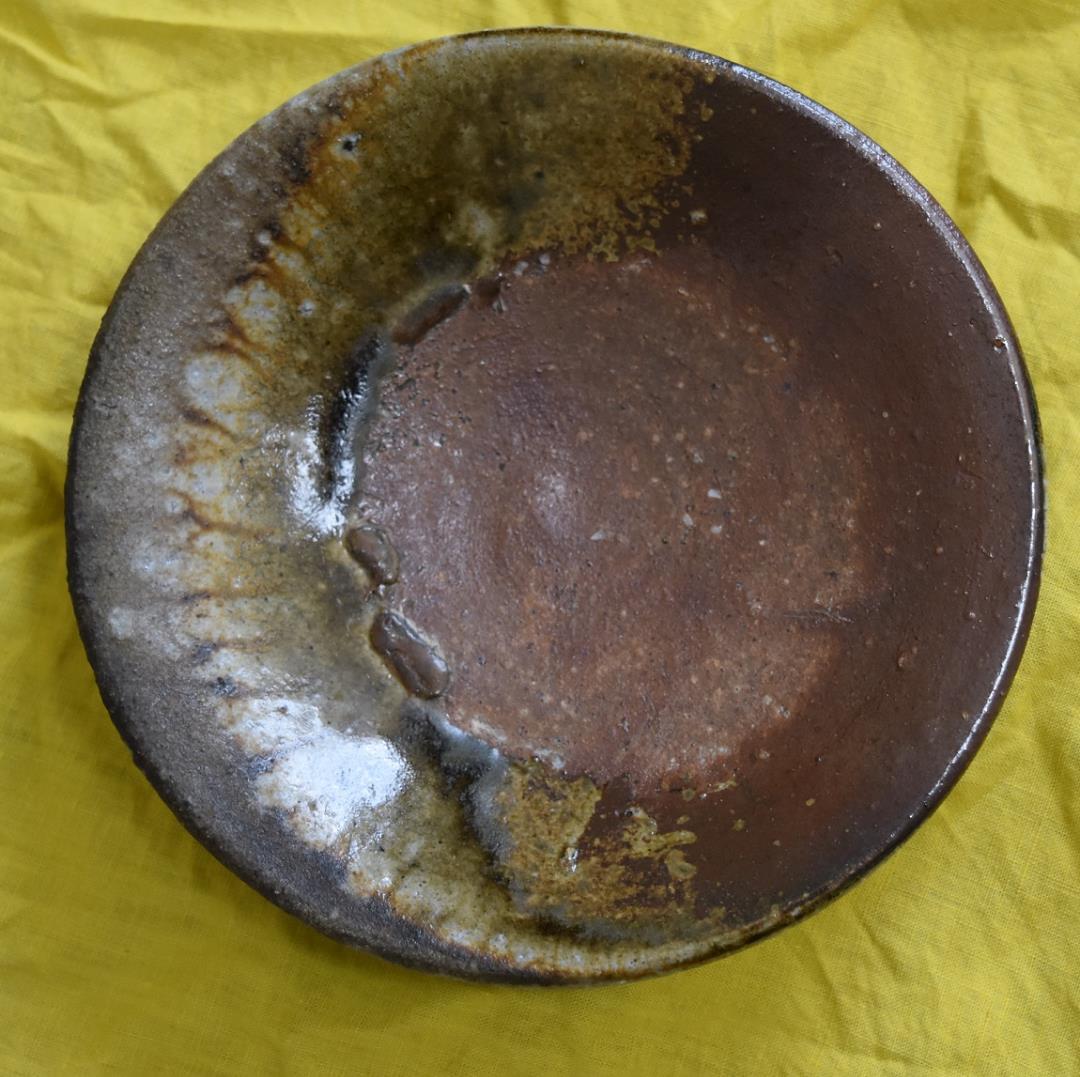 美の巨匠・北大路　魯山人　在刻銘　合箱　備前焼・端皿・平向付