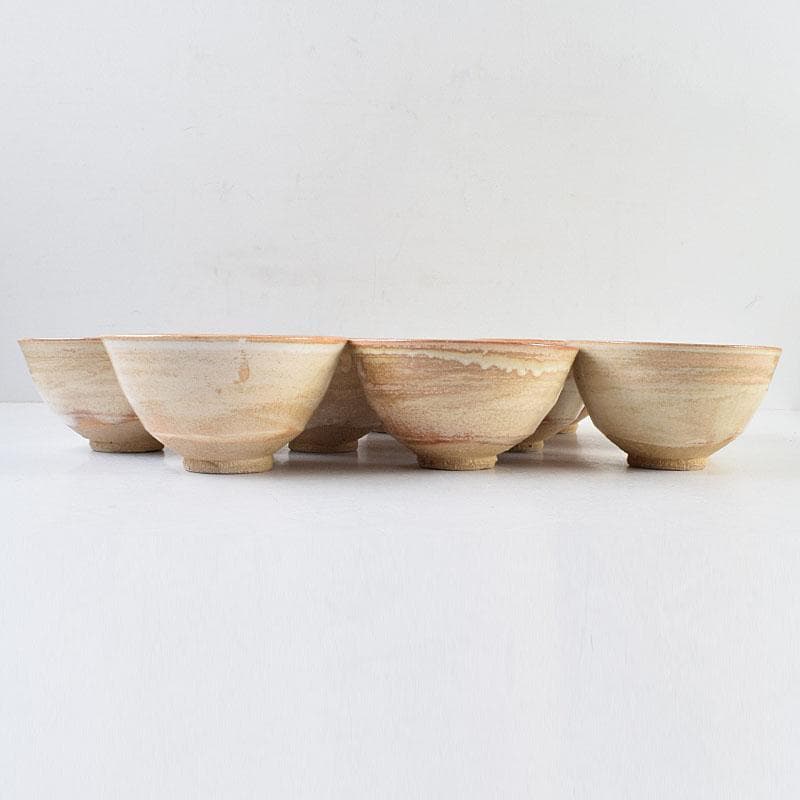 瀬戸焼　杉浦芳樹造　数茶碗　十客　堀内宗完（兼中斎）極め箱　M　R9292H