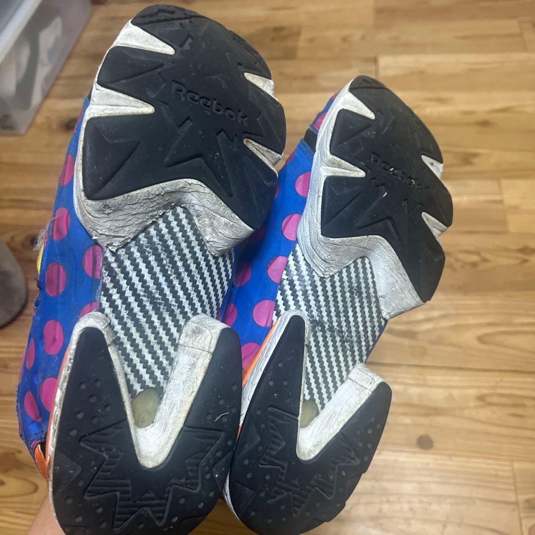 Reebok ポルカドット スリッポンシューズ　y2k 奇抜ファション