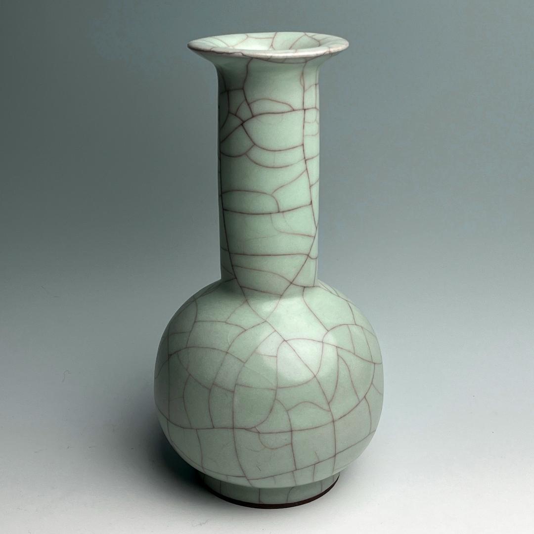 青磁花瓶 景徳鎮窯 古玩 中国美術 唐物 擺件SN16