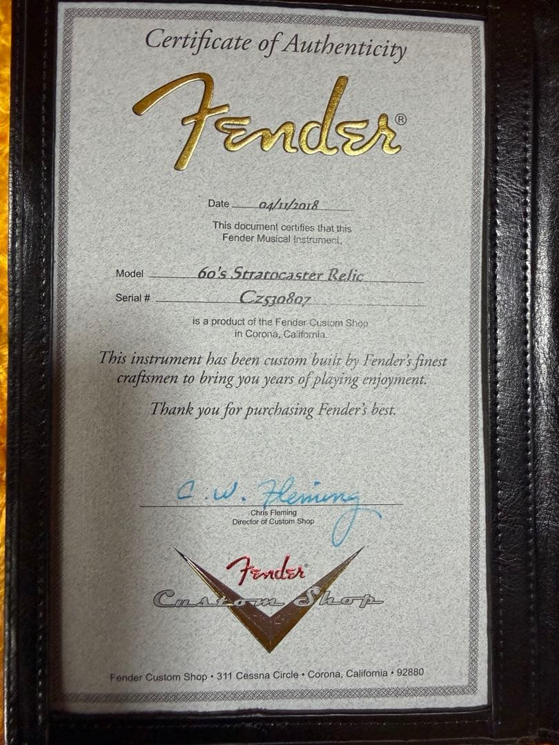 fender custom shop ストラトキャスター