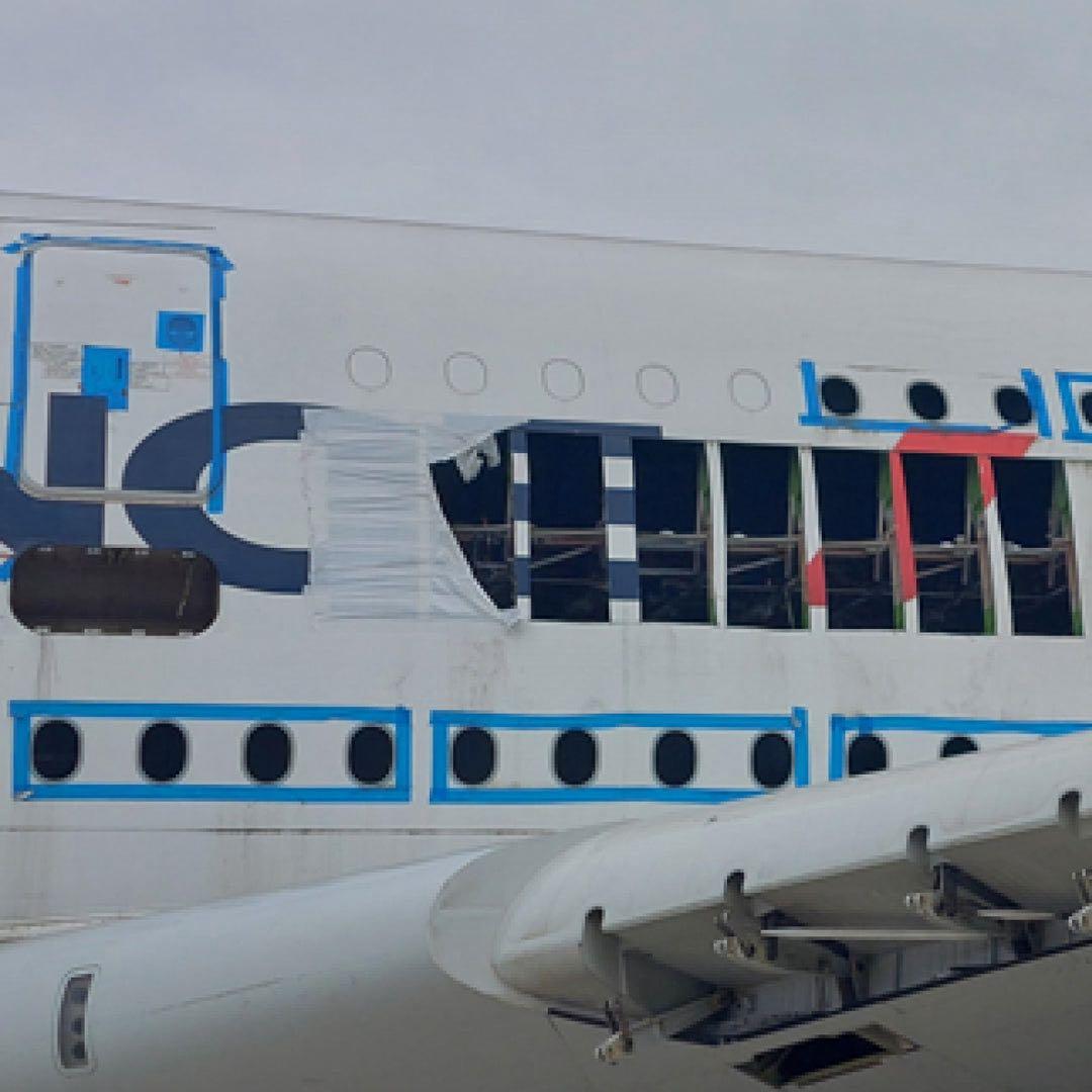 エールフランス A380 Aviationtag ロゴカット 赤と白