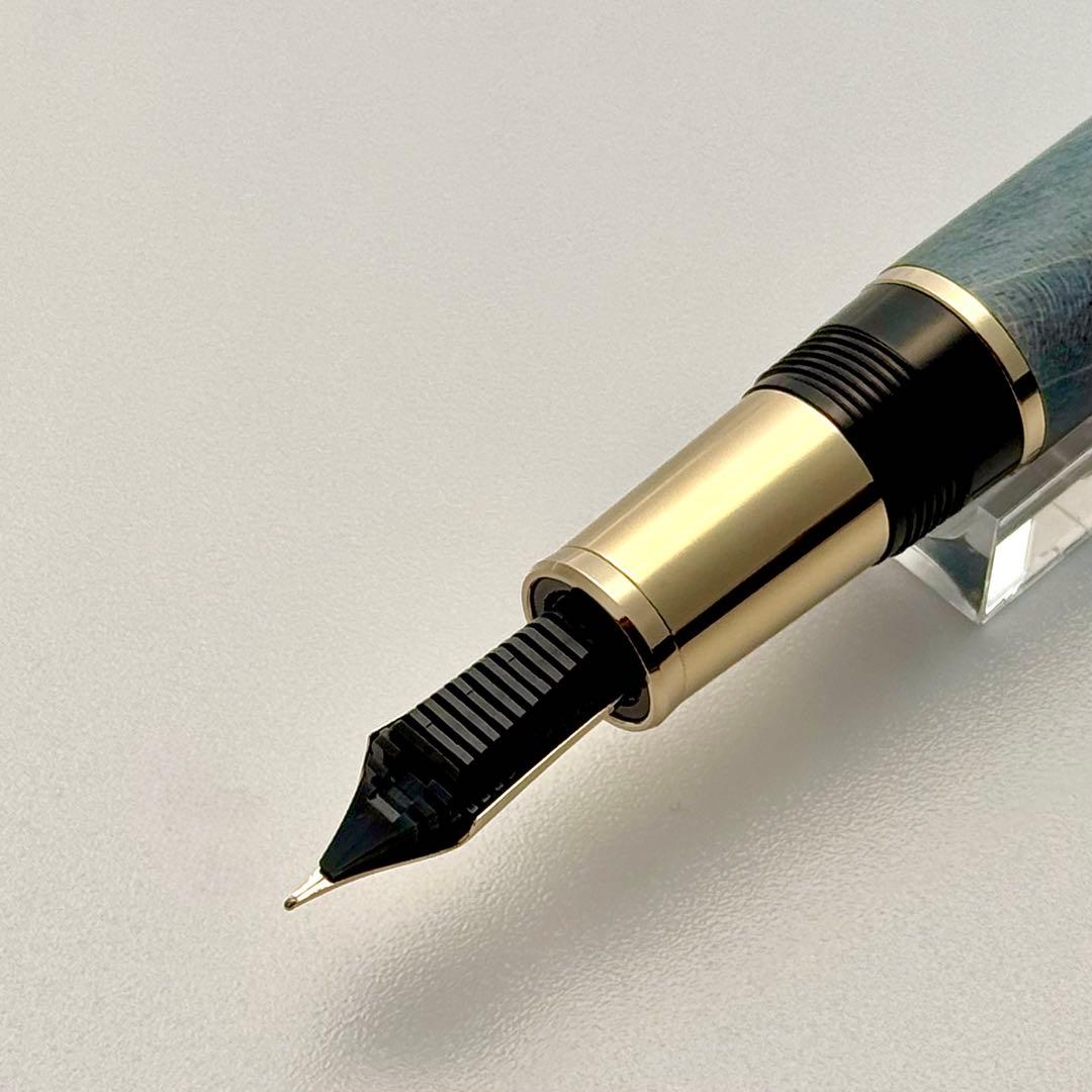 美品未使用 sailor セーラー万年筆 ハードメープル インディゴ 21金