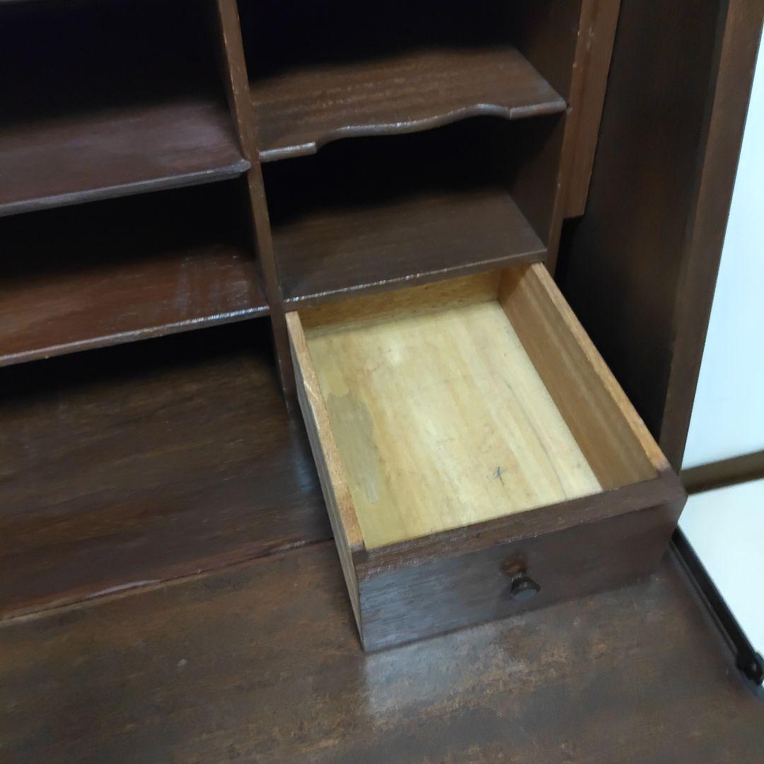 希少 神戸洋家具 メープル不二屋 ライティングビューロー マホガニー デスク