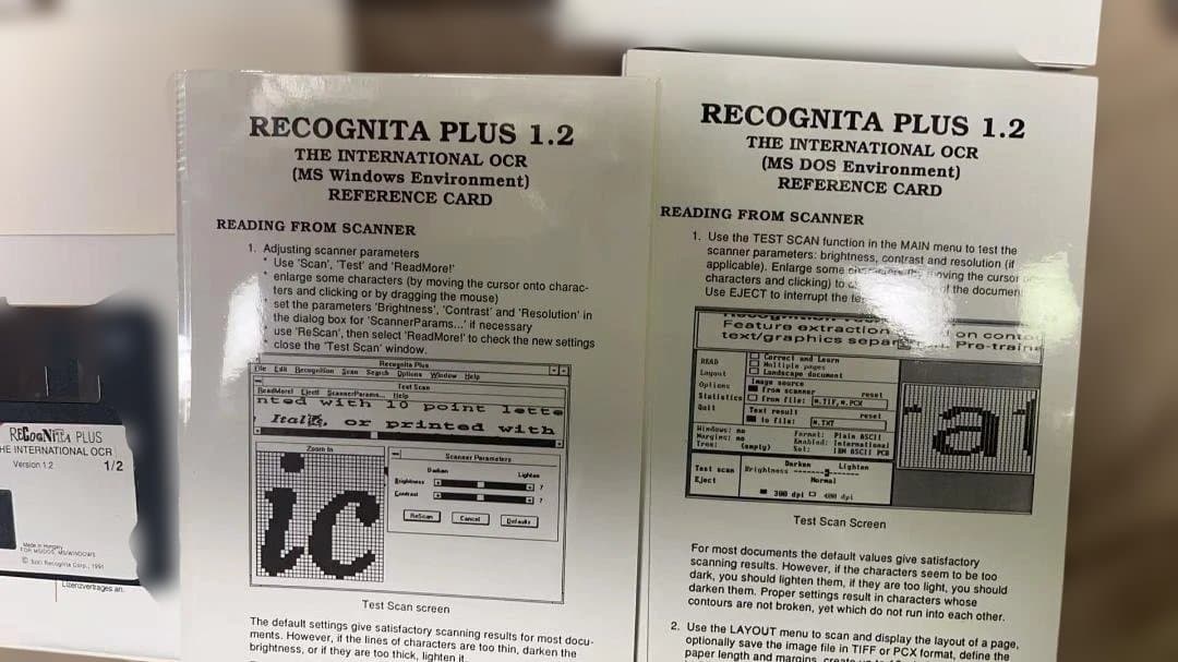 希少 Recognita Plus OCR v1.2 DOS/Win FD