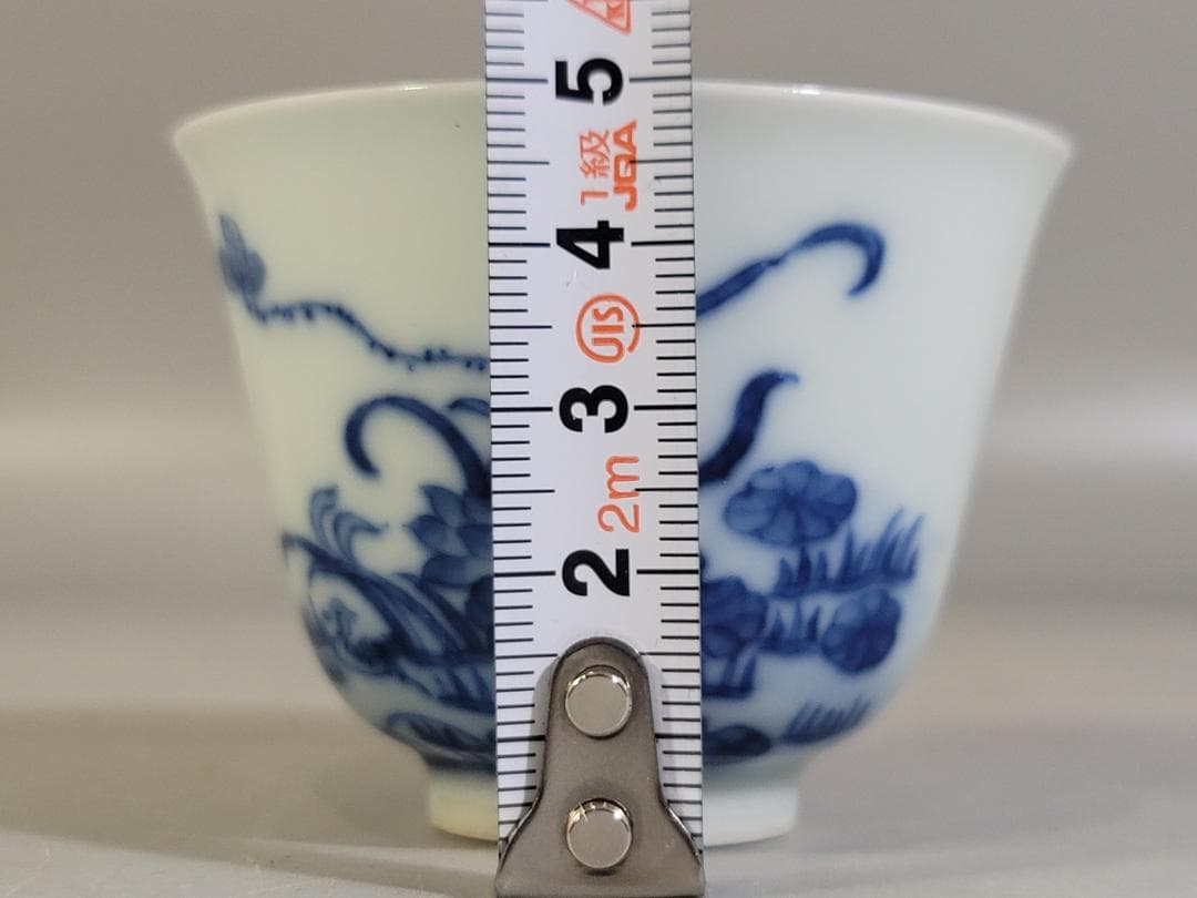中国 青花花鳥 碗 盃 DT447