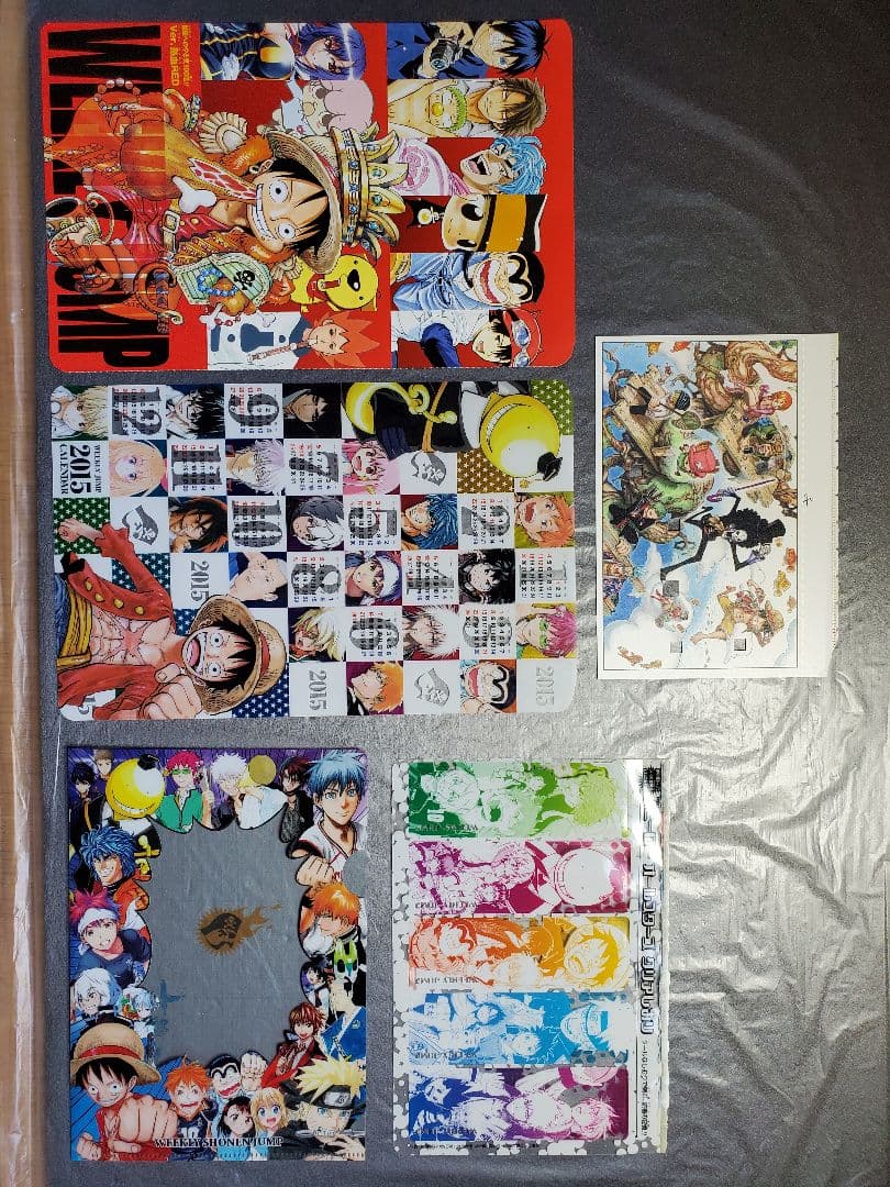 週刊少年ジャンプ　シール　下敷き　しおり　スタンプ　ポストカード　クリアファイル