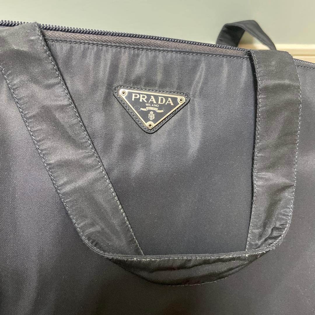 PRADA ボストンバッグ　ネイビー　濃紺