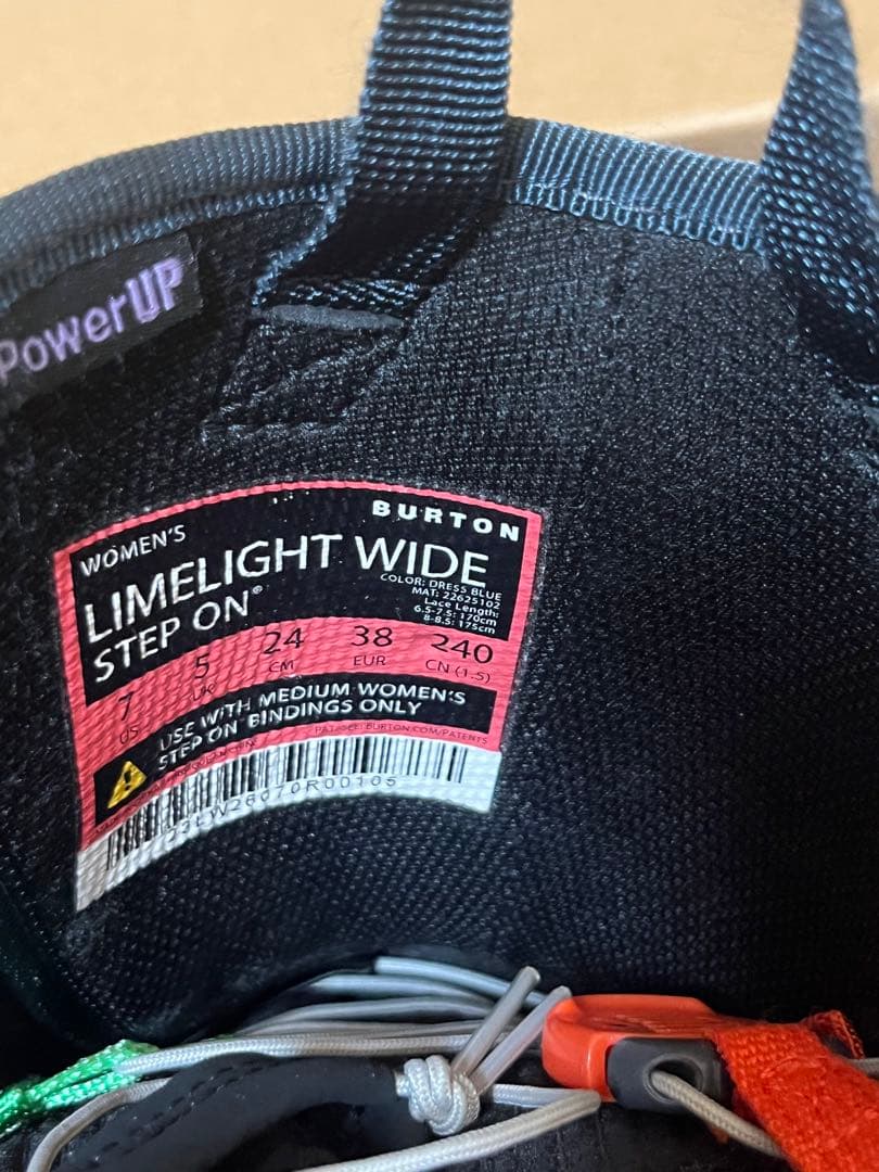 値下げ 美品Burton Limelight wide 24cm step on