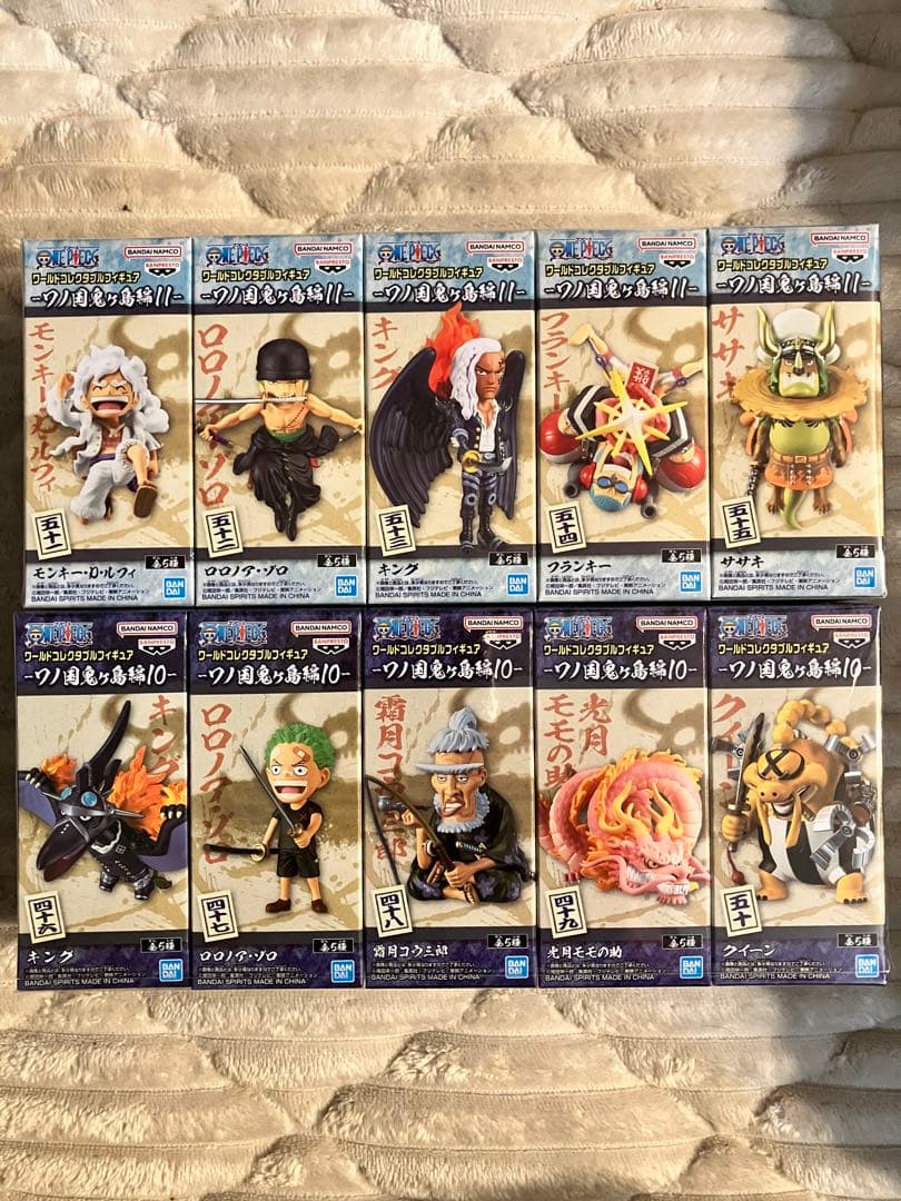ワンピースワールドコレクタブルフィギュアワノ国鬼ヶ島編1〜11コンプリート美品