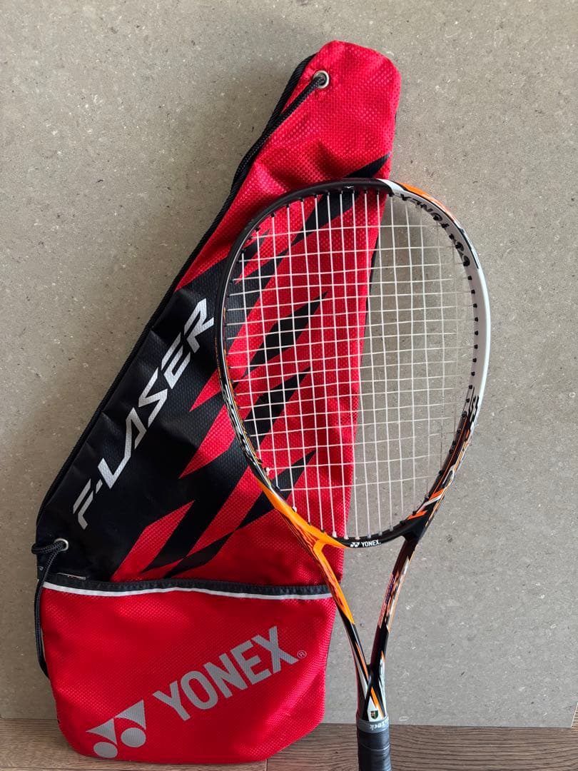 エフレーザー7V カバー付　ラケット　ソフトテニス　オレンジ　美品