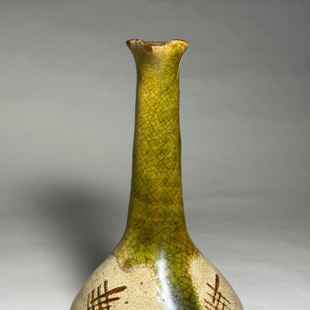 ◆瀬戸の名陶【加藤春丹】作 古瀬戸花瓶 伝世 江戸時代 茶道具◆