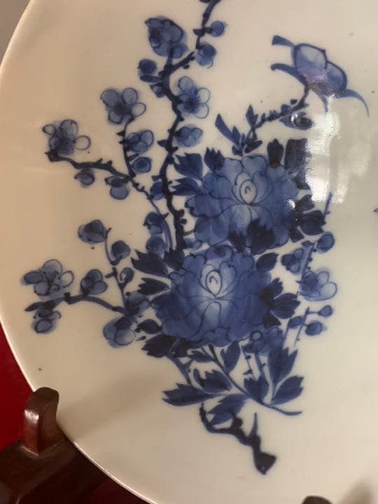 中国古美術　清朝染付け茶碗　茶道具　染付け　西き-6