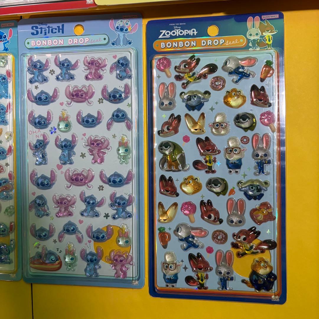 【正規品】ボンボンドロップシール　大　ディズニー　ズートピア等　9枚セット