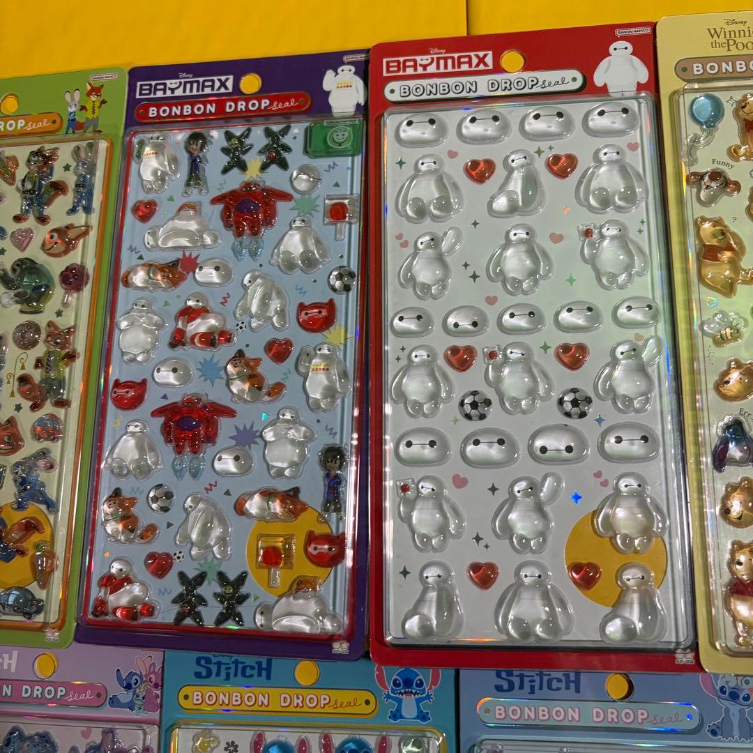 【正規品】ボンボンドロップシール　大　ディズニー　ズートピア等　9枚セット