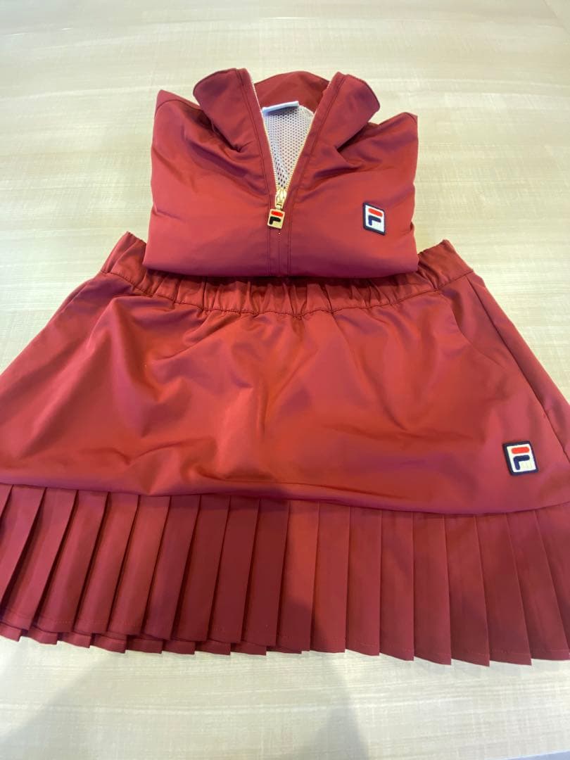FILA テニスウェア ウィンドブレーカー プリーツスコート XLセット