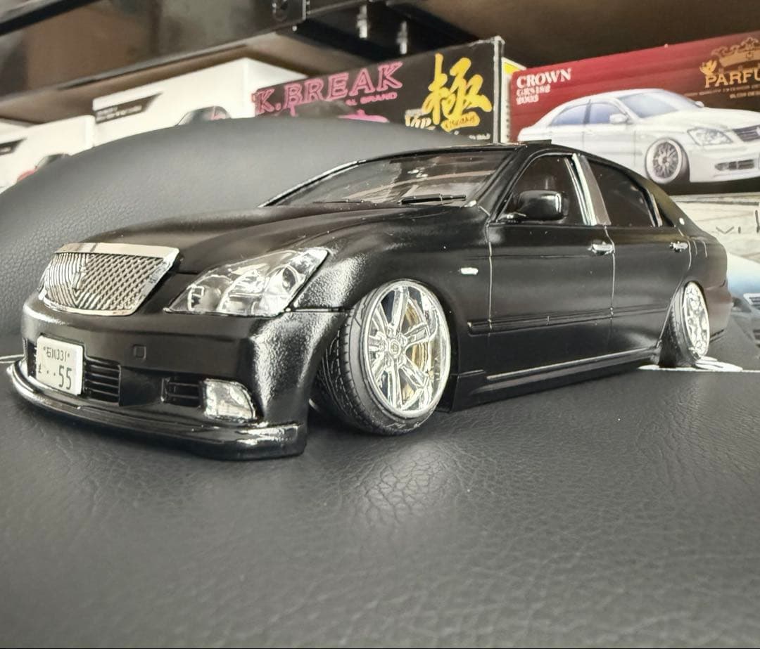 アオシマ GRS182 クラウン アスリート 深リム仕様
