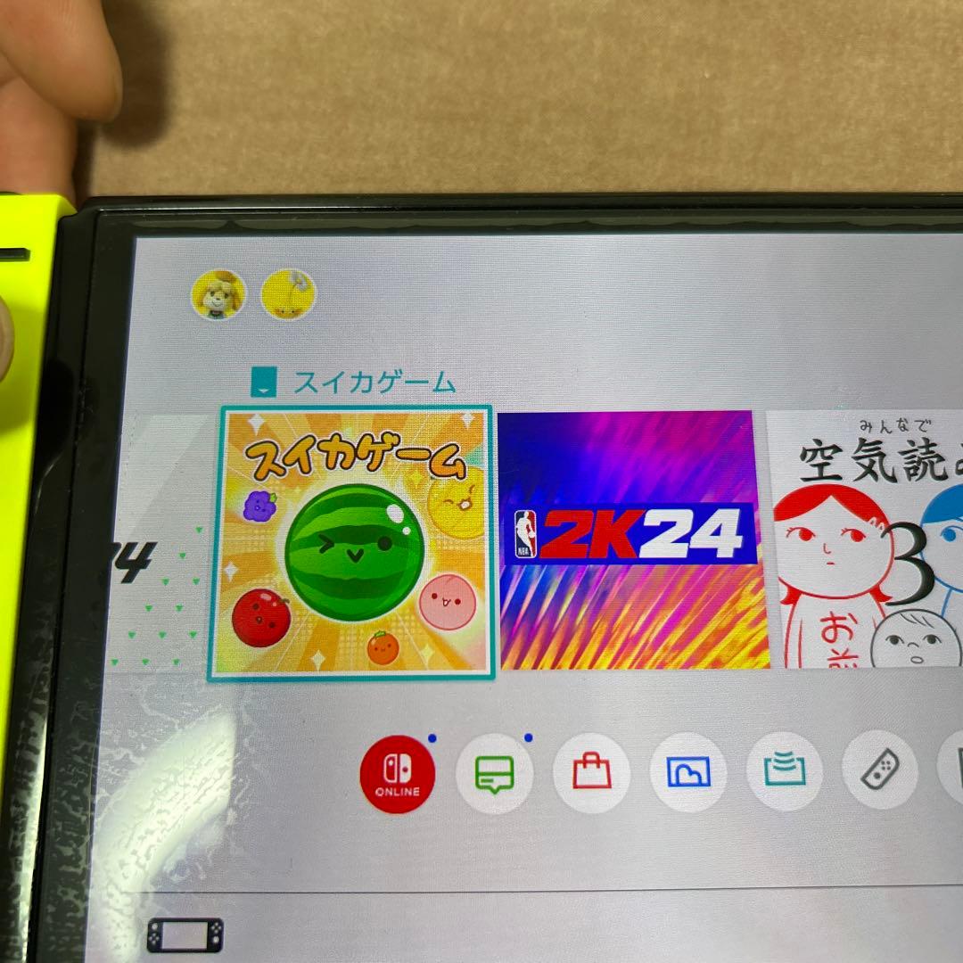 Nintendo Switch 本体 グリーン 充電器付き　付属品全部あり