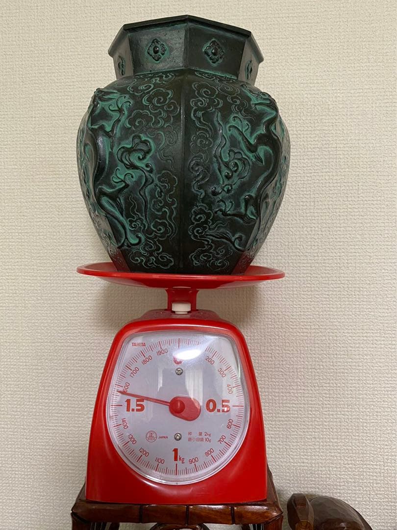 青銅器銅製龍八角 花瓶 花器 飾壺希少 骨董品