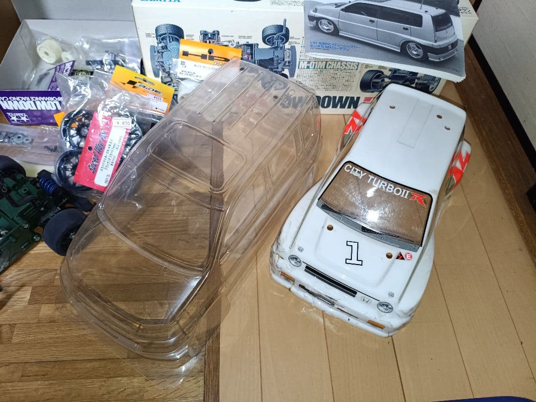 当時物！タミヤ TAMIYA 未塗装 S-MX ボディ M01シャーシセット