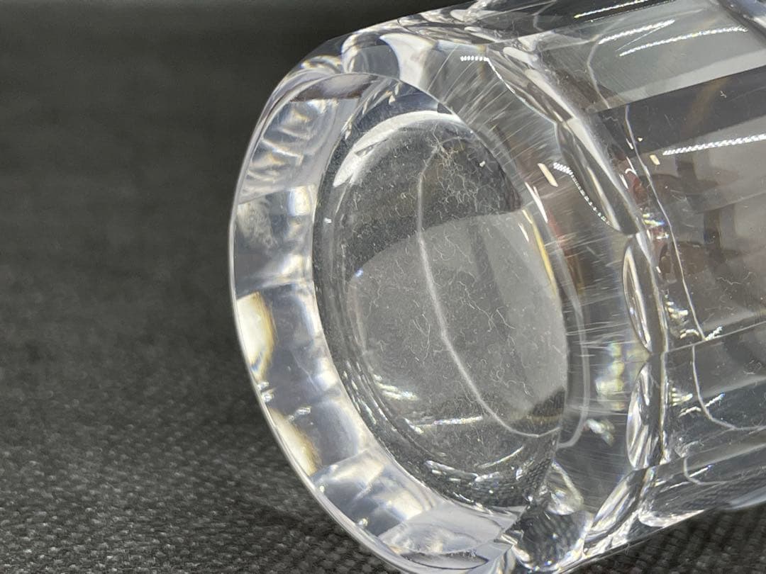 【洋食器】バカラ風　アンティークガラスコップ　金縁