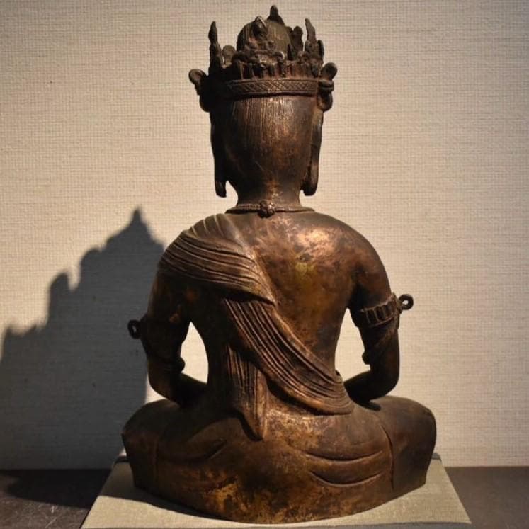 【新羅仏】◆金銅十一面観音菩薩座像 仏像◆検）天平仏 飛鳥仏 高麗仏 百済仏