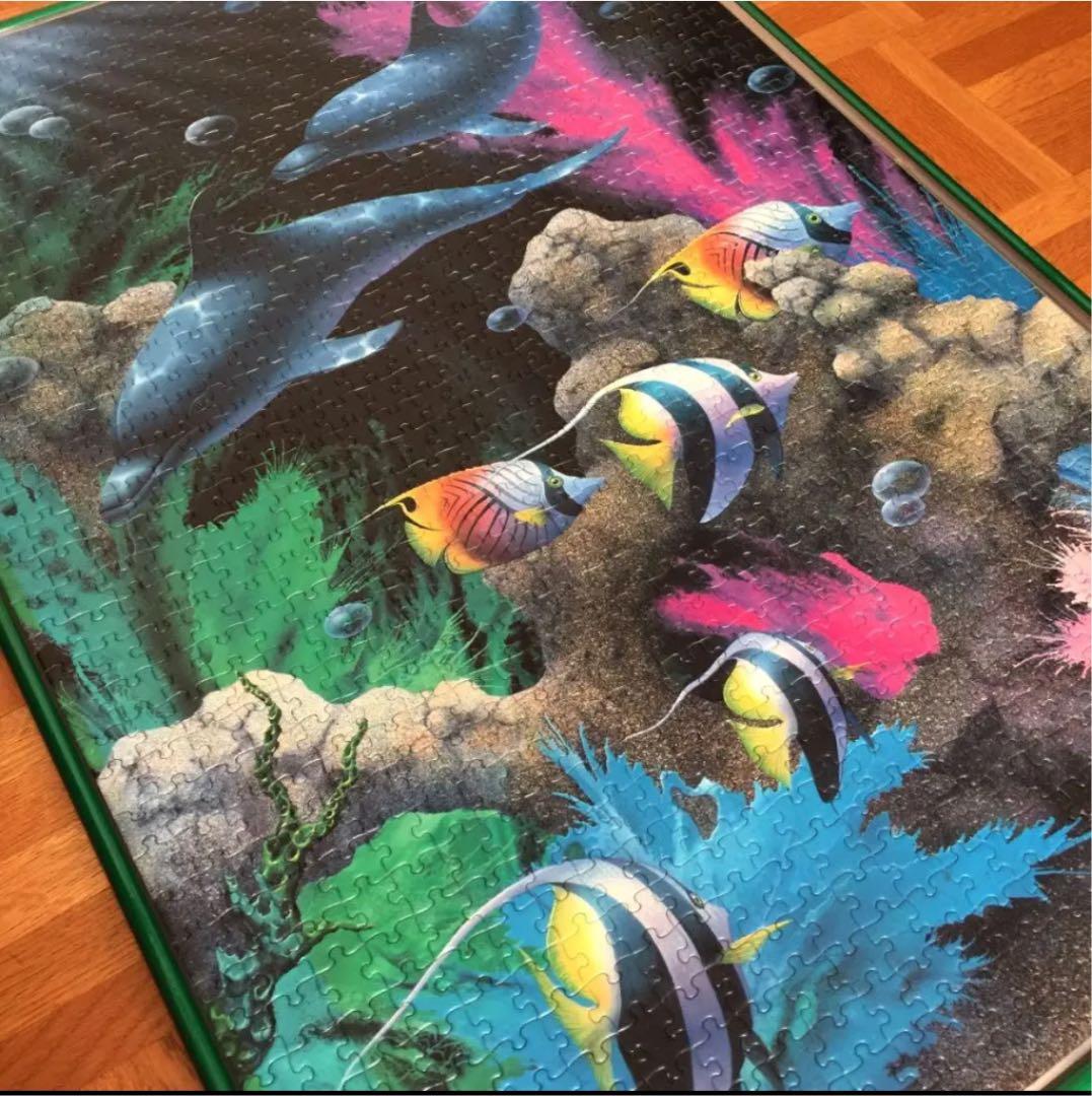 【完成版】デイビッド ミラー 絵画 イルカ 海 パズル 1000ピース デビッド