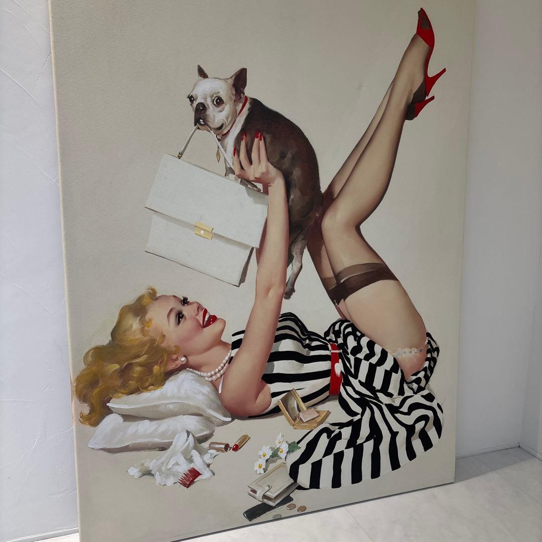 希少★KARE★大型アートパネル 120×90cm ピンアップガール