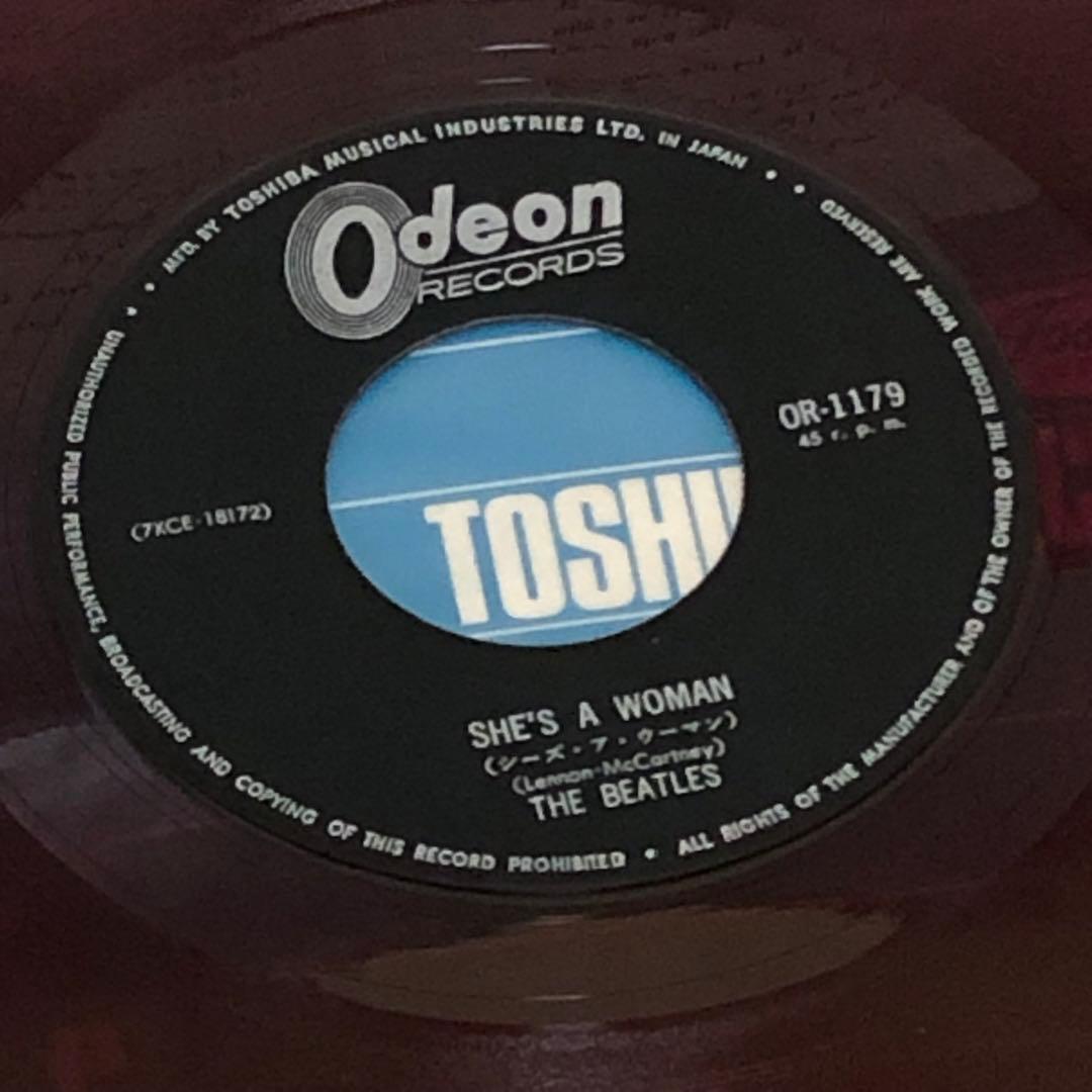ビートルズ 美盤 ◉希少フチ有り400円盤(赤盤)●アイ フィール ファイン