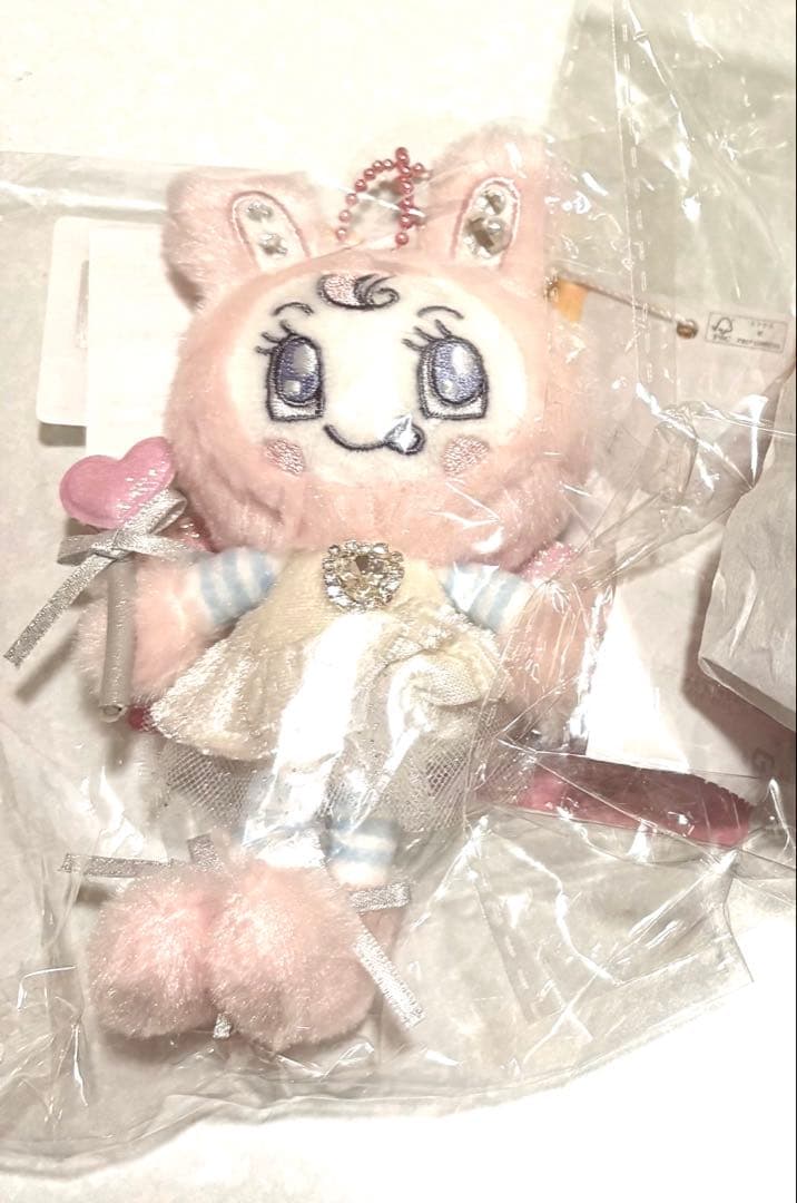 べリエちゃん ぬいぐるみマスコット エンジェル ふわキラフェイスポーチ