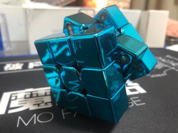 GAN 356XSM llic「電気メッキ」水色 ルービックキューブ
