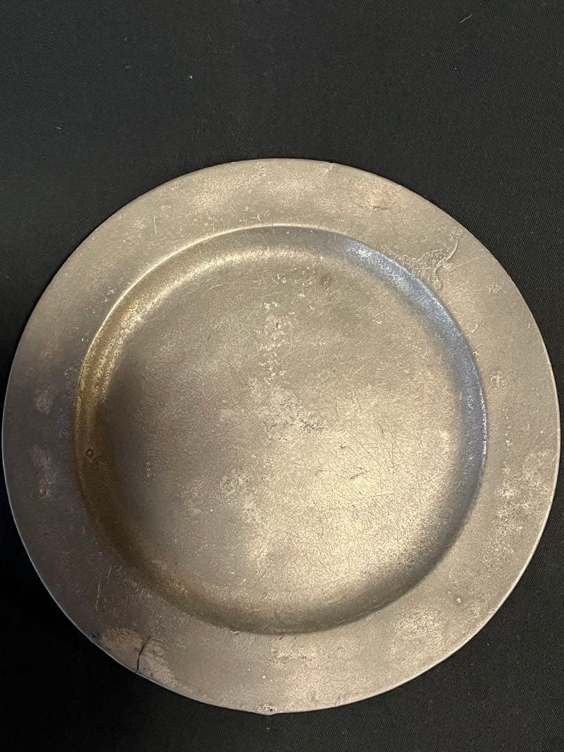 貴重！カトラリー 傷がいい枯渇の魅力 18世紀 英国アンティーク ピューター皿