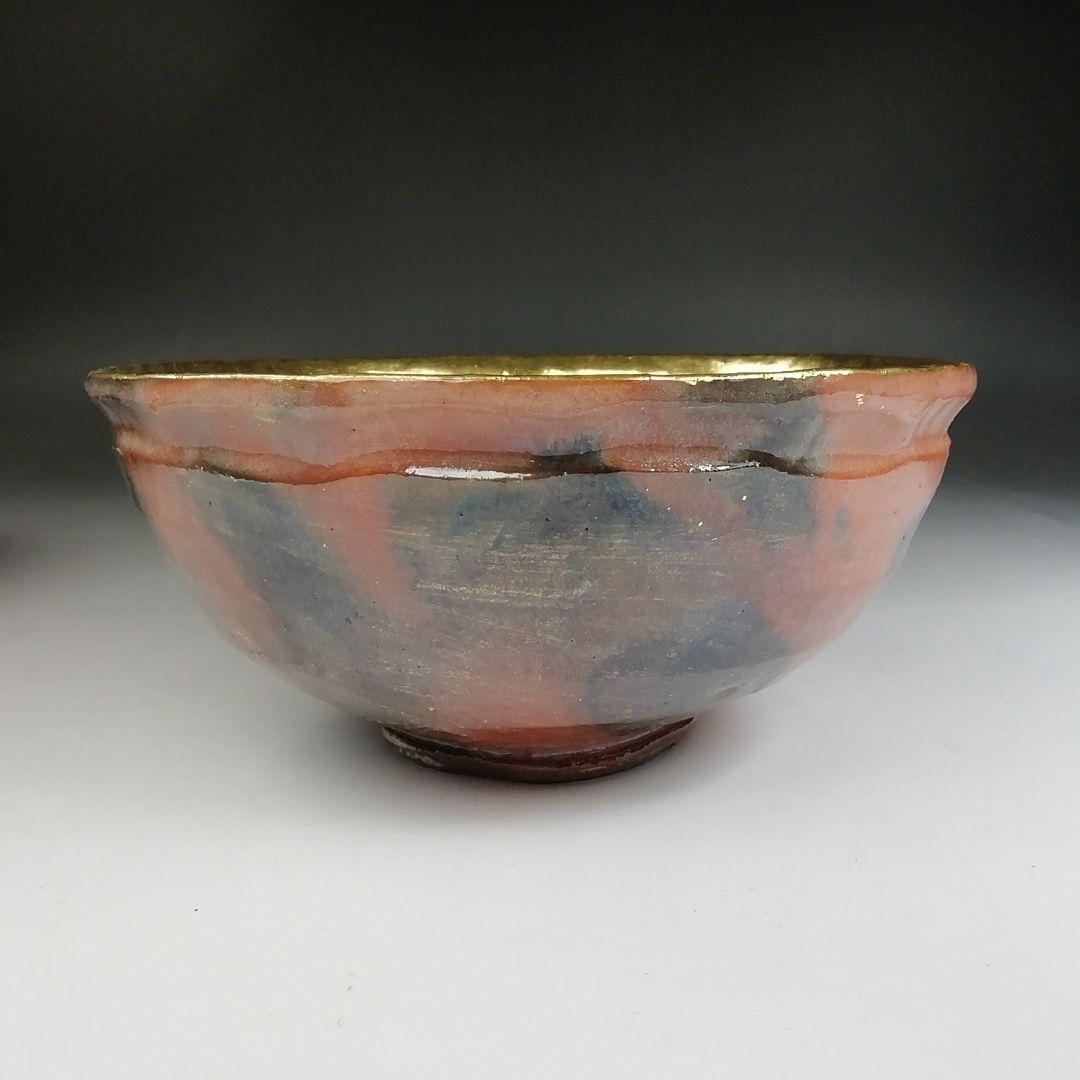 Ｔ８２２　嶋台茶碗　『金銀一双』『宗楽 造』　共箱　茶道具