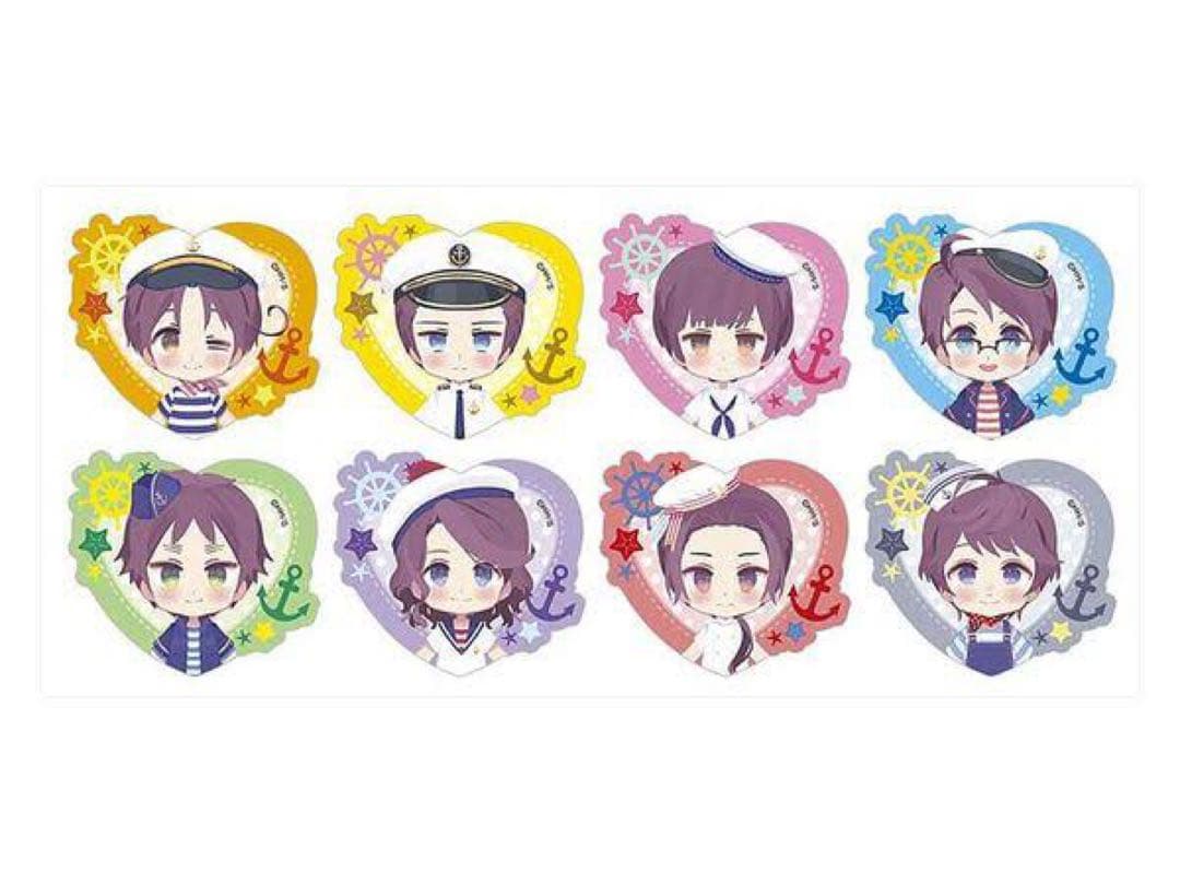 ヘタリア　ハート型　ラメアクリルバッジ