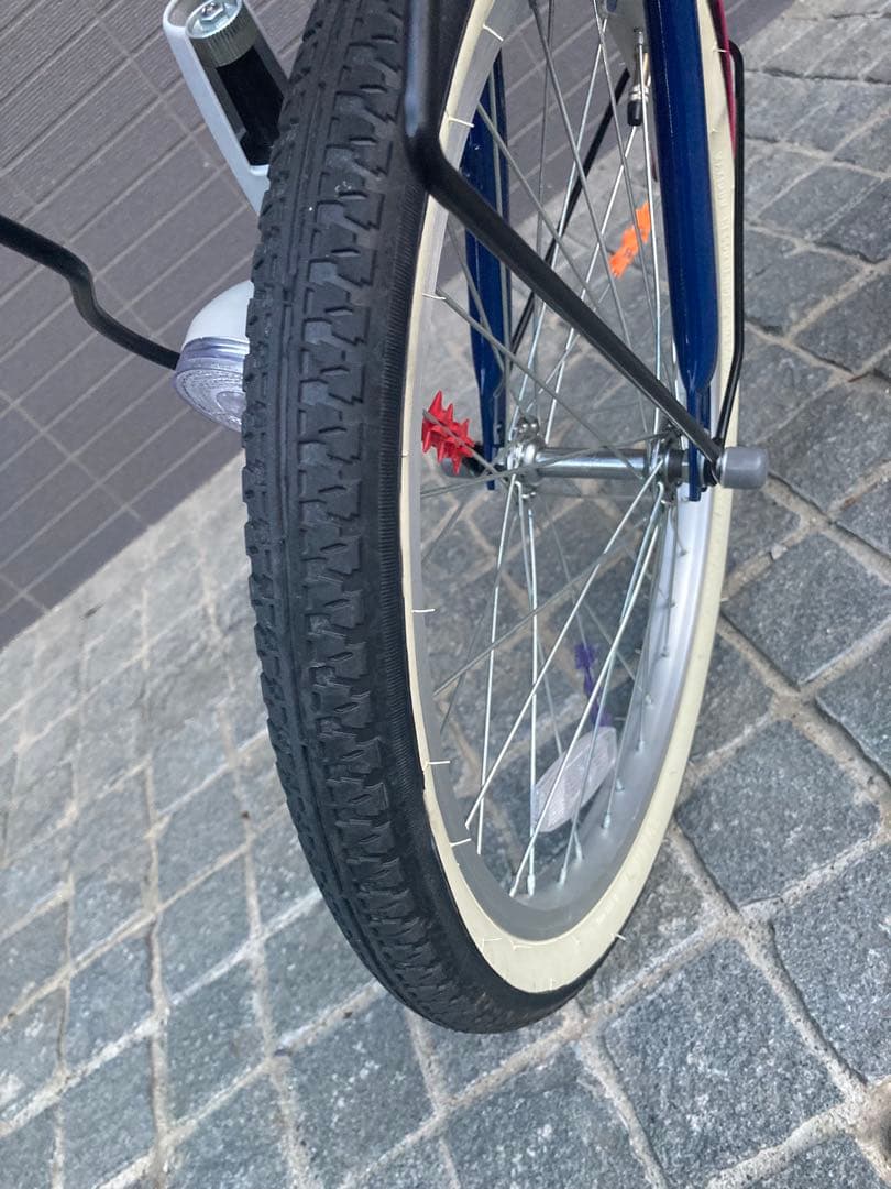 a.n.design works 子供用自転車 ネイビー/ピンク　20インチ