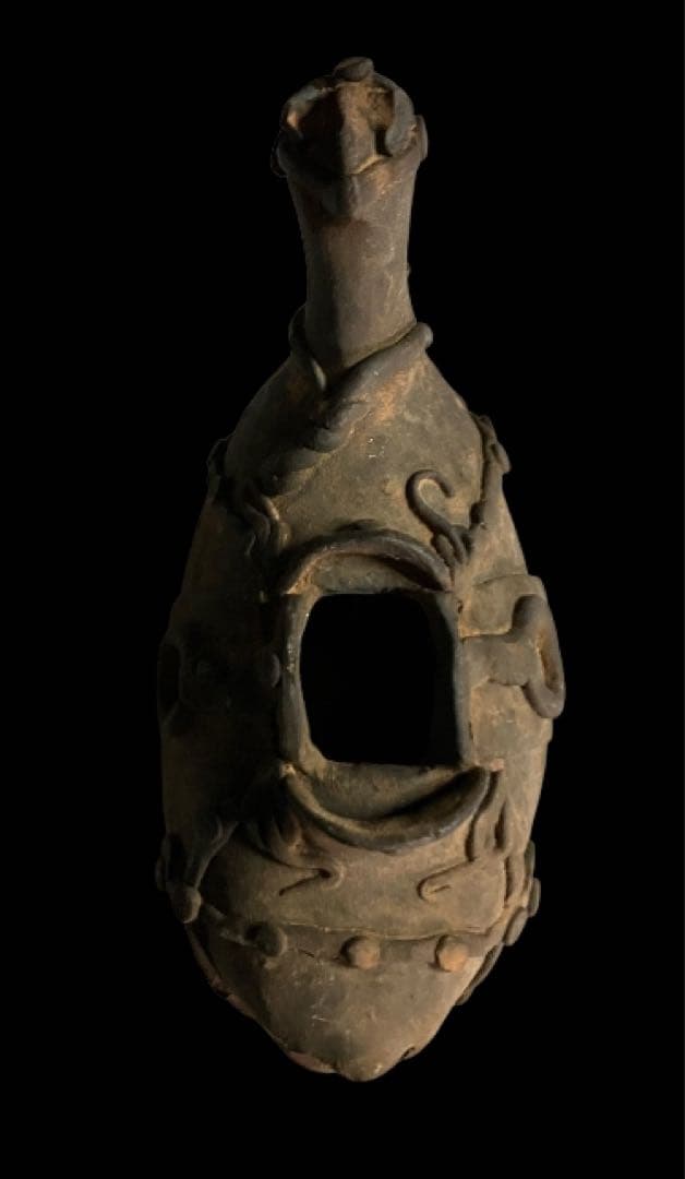 古墳出土　新羅土器　馬形容器　騎馬人物形水注　　古い資料