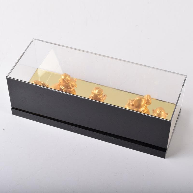 銅塗金　七福神　縁起物　置物　25体まとめて　ケース付　M　7306