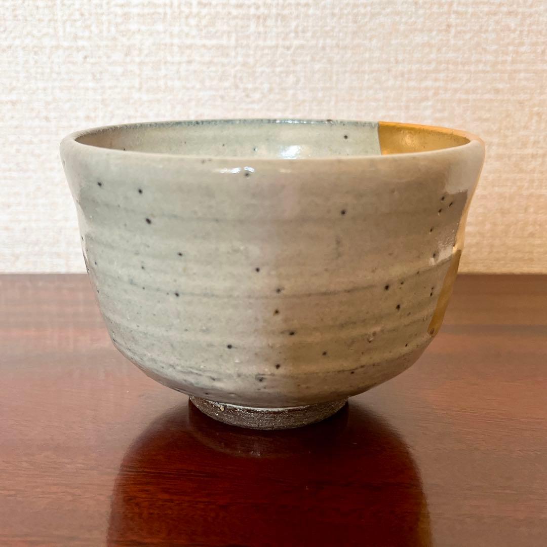 新品 茶道具・茶器　抹茶茶碗　色絵　武蔵野、京都　京焼　清水焼　中村清彩作、桐共