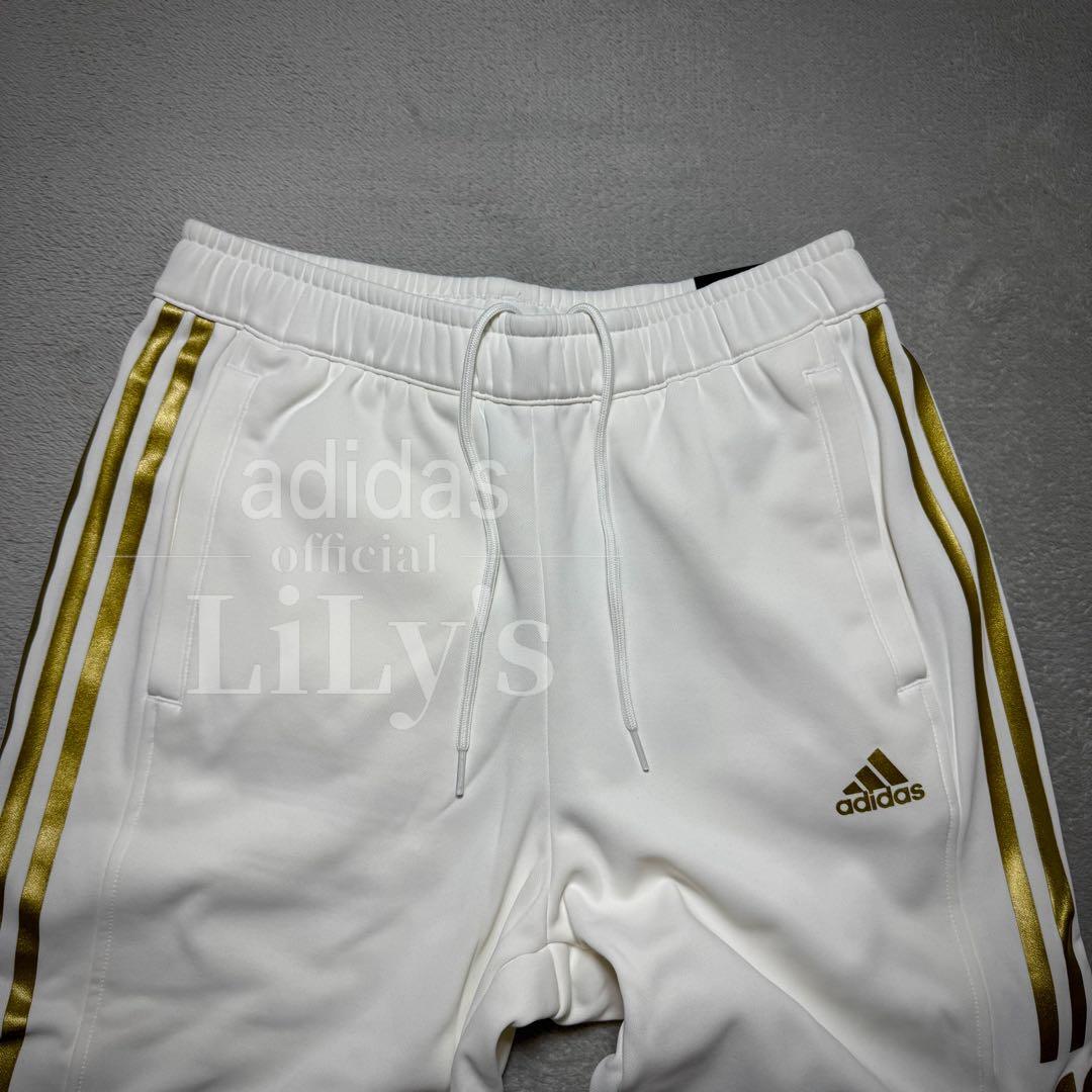 【2XLサイズ】adidas上下セットアップ　白金　定価17,600円　裏起毛