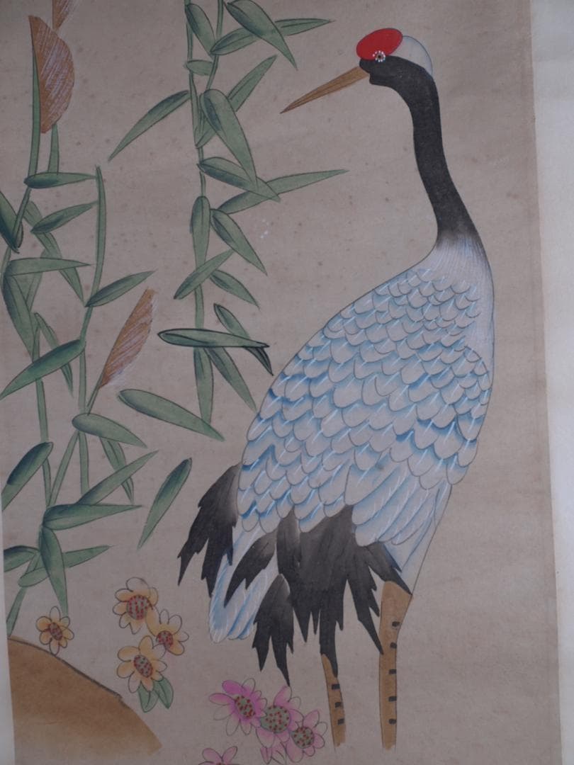 骨董市仕入れ品　中国近時代 掛軸　　肉筆保証　 DE634C8-3